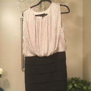 Formal gold and black dress